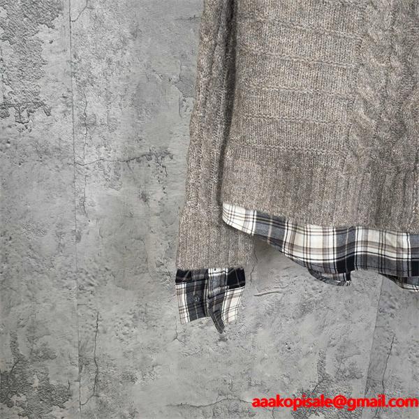 アクネ ストゥディオズ Acne Studios ライトブラウン クロシェ カーディガン スーパーコピー 秋冬 温かく 万能アイテム 入手困難 