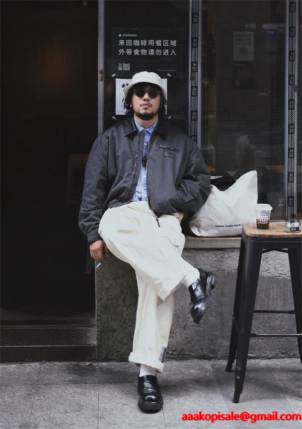 グレー ヴィンテージ加工 シンプル ジャケット 偽物 秋冬 モダン 落ち着いた アクネ ストゥディオズ Acne Studios 注目
