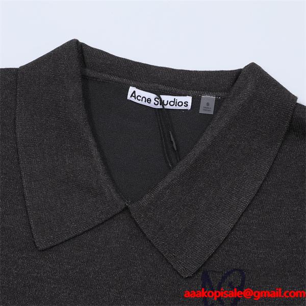 ダークグレー × ベージュ POLO セーター ストゥディオズ Acne Studios 偽物 秋冬洗練された 注目