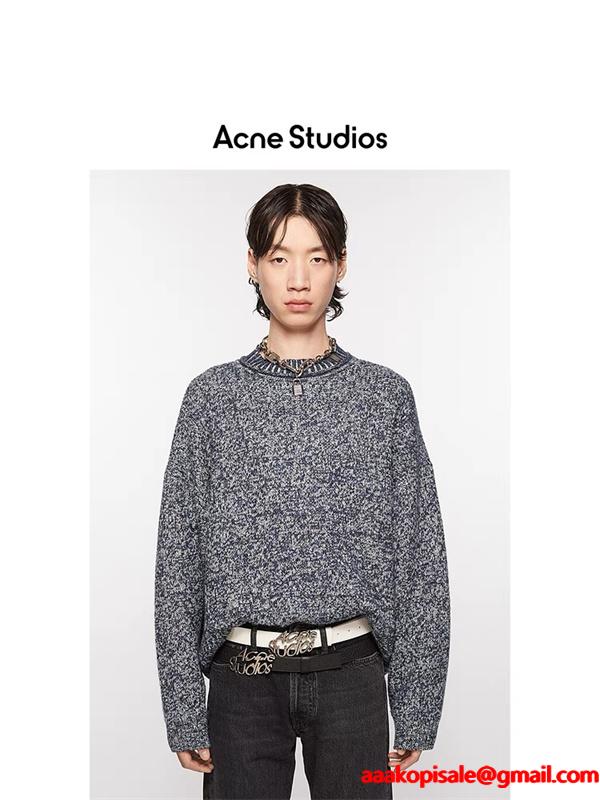 花グレー  セーター Acne Studios ストゥディオズ コピー インパクトのある トレンド 2025秋冬定番