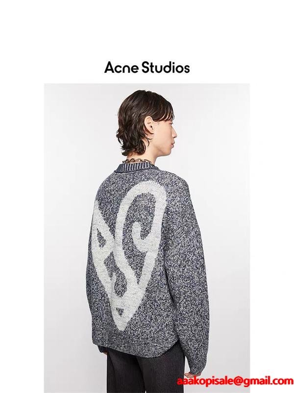 花グレー  セーター Acne Studios ストゥディオズ コピー インパクトのある トレンド 2025秋冬定番