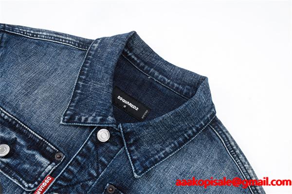 Dsquared2 激安 デニムジャケット メンズ Gジャン ヴィンテージ加工 ストレッチ カジュアル アウター