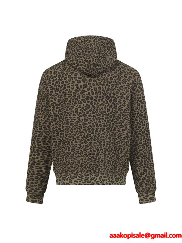 Supreme 激安 フリース フーディ SS25 豹柄 サーマルパーカー メンズ レディース ジップアップ ストリート人気