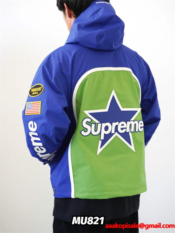 Supreme × Vanson 激安 FW25 GORE-TEX シェルジャケット メンズ 防水 刺繍ロゴ バイカー仕様 アウター  （关键