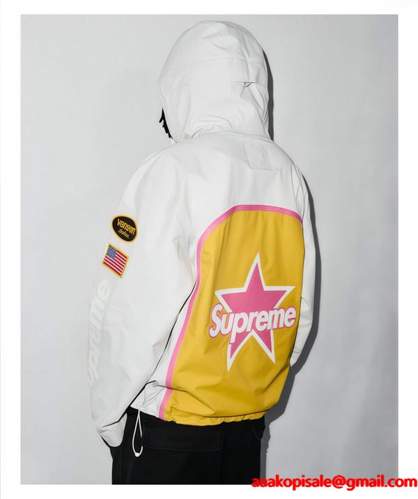 Supreme × Vanson 激安 FW25 GORE-TEX シェルジャケット メンズ 防水 刺繍ロゴ バイカー仕様 アウター  （关键