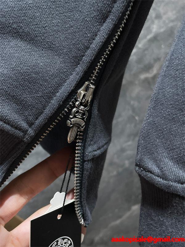 ダークグレー 洗練 スウェット 入手困難 秋冬希少アイテム クロムハーツ スーパーコピー Chrome Hearts パーカー