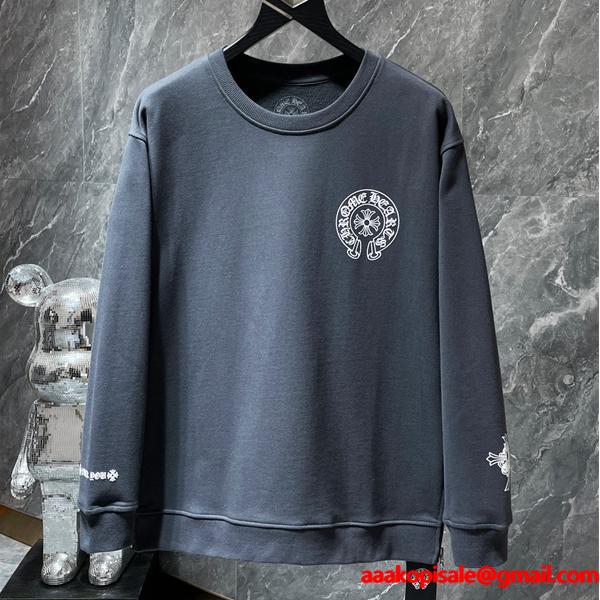 ダークグレー 洗練 スウェット 入手困難 秋冬希少アイテム クロムハーツ スーパーコピー Chrome Hearts パーカー