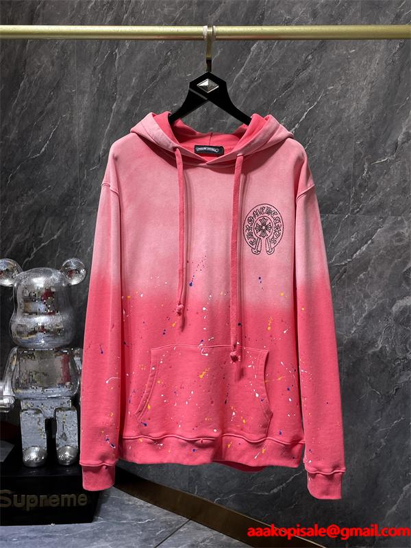 話題 暖か 円形ロゴ トレンド 秋冬定番人気 クロムハーツ コピー Chrome Hearts パーカー