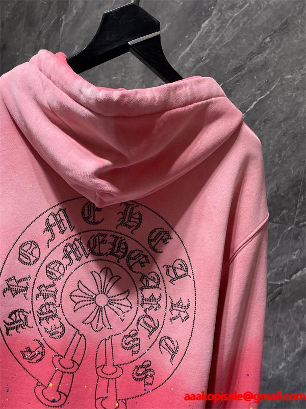 話題 暖か 円形ロゴ トレンド 秋冬定番人気 クロムハーツ コピー Chrome Hearts パーカー