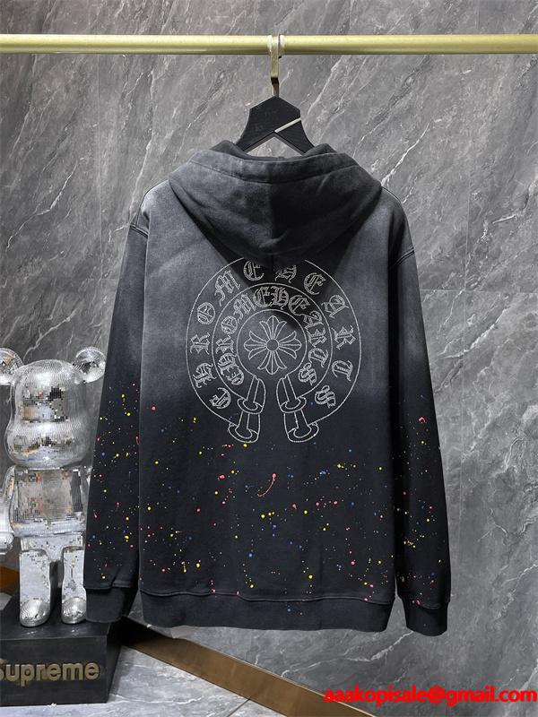 話題 暖か 円形ロゴ トレンド 秋冬定番人気 クロムハーツ コピー Chrome Hearts パーカー