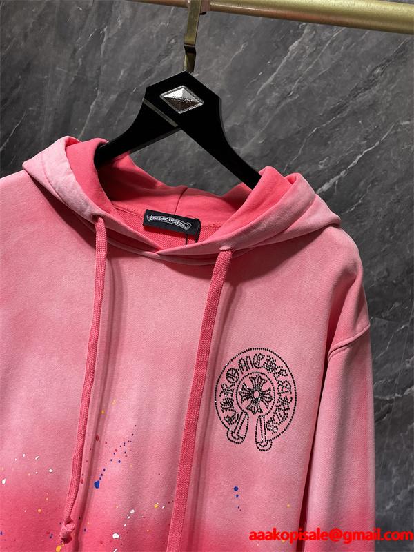 話題 暖か 円形ロゴ トレンド 秋冬定番人気 クロムハーツ コピー Chrome Hearts パーカー
