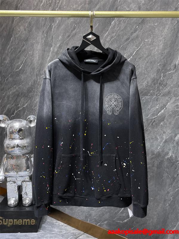話題 暖か 円形ロゴ トレンド 秋冬定番人気 クロムハーツ コピー Chrome Hearts パーカー