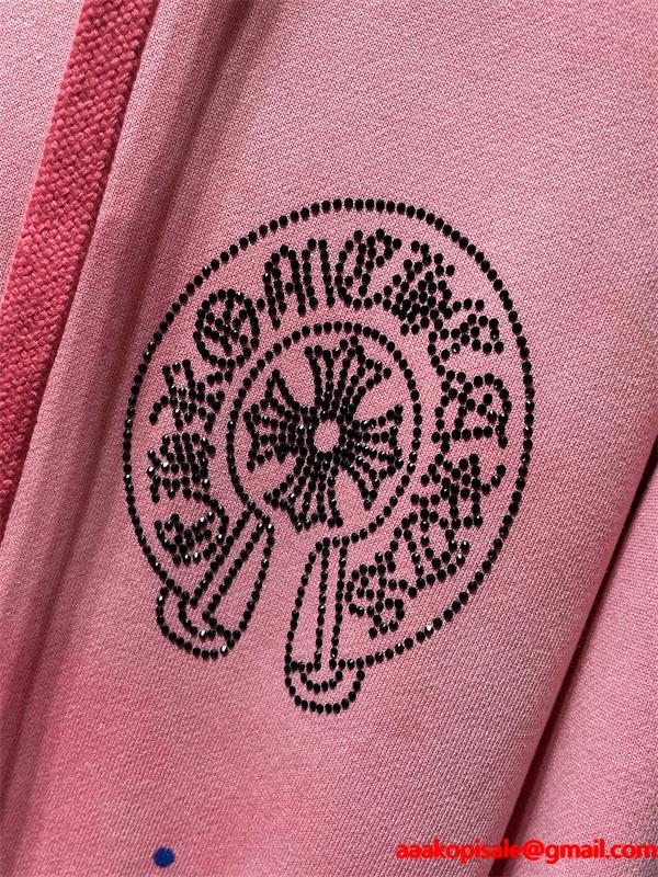 話題 暖か 円形ロゴ トレンド 秋冬定番人気 クロムハーツ コピー Chrome Hearts パーカー