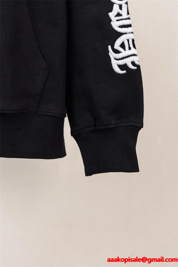 希少 ブラック 袖文字刺繍 小ロゴ しっかり防寒 秋冬入手困難 クロム