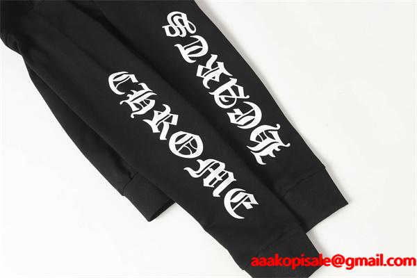 入手困難  ブラック 総柄 × ビッグバックロゴ インパクトデザイン 2025秋冬必須 クロムハーツ 偽物  Chrome Hearts パーカー