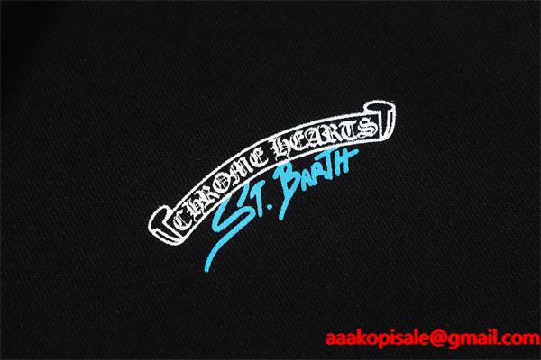 話題 ブラック × オレンジ 刺繍ロゴ 存在感抜群 2025秋冬トレンド クロムハーツ スーパーコピー Chrome Hearts パーカー