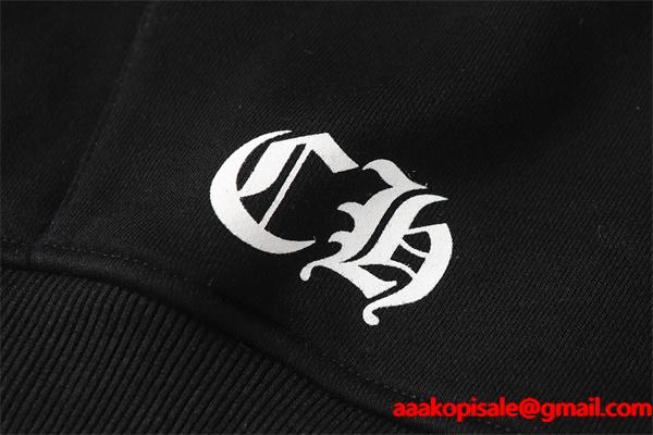  クロムハーツ コピー Chrome Hearts パーカー 数量限定  ホワイト × ブルー  バックロゴ 高級感溢れる 2025秋冬コーデ