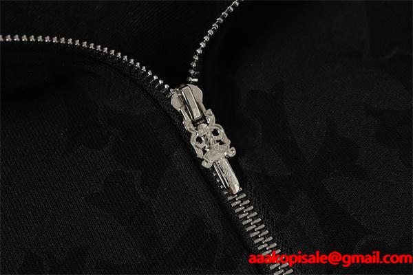 クロムハーツ コピー Chrome Hearts パーカー 売れ筋 ブラック 総柄 × フラワーモチーフ 存在感デザイン 2025秋冬コーデ