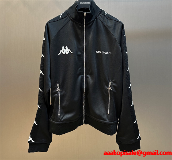 Acne X Kappa❤アークスタジオジャケットコピー2025新作秋冬おしゃれ個性的黒色