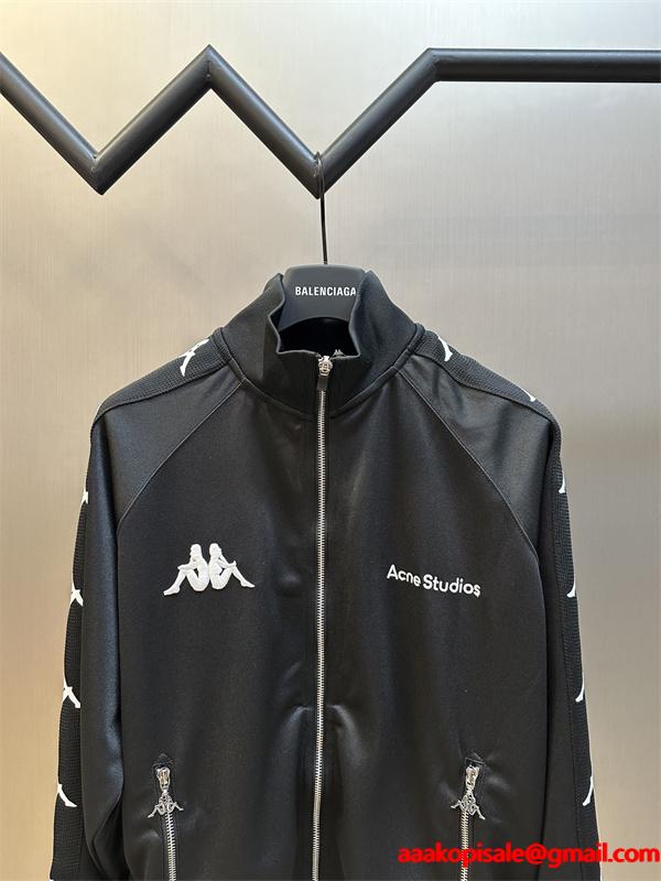 Acne X Kappa❤アークスタジオジャケットコピー2025新作秋冬おしゃれ個性的黒色