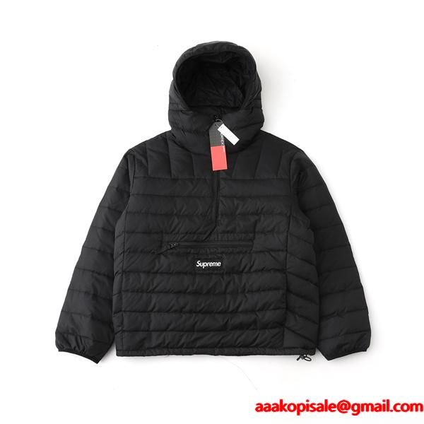 Supreme 激安 FW25 Micro Down ハーフジップ パフジャケット 90%ダックダウン 男女兼用 アウター