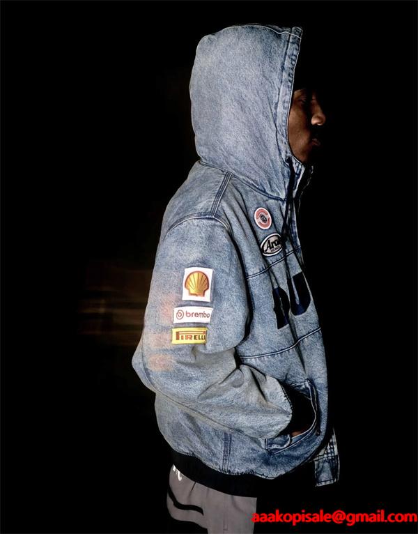 Supreme×DUCATI 激安 SS24 レーシングフーディージャケット 男女兼用 ダブルポケット ジップアップ 外套