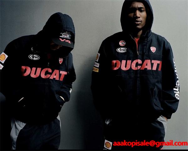 Supreme×DUCATI 激安 SS24 レーシングフーディージャケット 男女兼用 ダブルポケット ジップアップ 外套