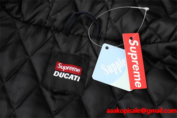 Supreme×DUCATI 激安 SS24 レーシングフーディージャケット 男女兼用 ダブルポケット ジップアップ 外套