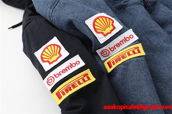 Supreme×DUCATI 激安 SS24 レーシングフーディージャケット 男女兼用 ダブルポケット ジップアップ 外套