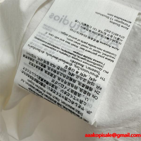 簡単デザイン❤Acne 長袖シャツコピー2025トレンド人気秋冬❤アークスタジ新作ホワイトシャツ