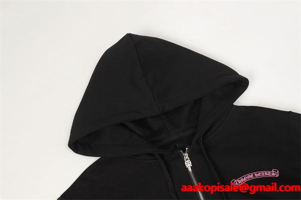 期間限定 ブラック ピンククロス × バックフィギュア 2025秋冬対応 クロムハーツ コピー Chrome Hearts パーカー