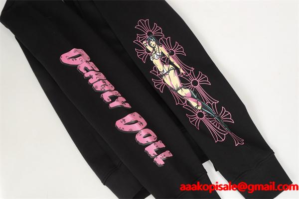 期間限定 ブラック ピンククロス × バックフィギュア 2025秋冬対応 クロムハーツ コピー Chrome Hearts パーカー