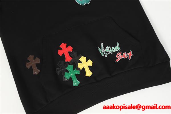 人気爆発 刺繍 ポップデザイン 2025秋冬対応 クロムハーツ コピー Chrome Hearts 上質素材 パーカー