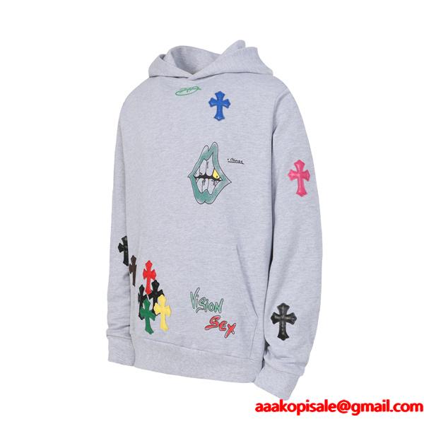 人気爆発 刺繍 ポップデザイン 2025秋冬対応 クロムハーツ コピー Chrome Hearts 上質素材 パーカー