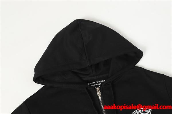 上質感 ブラック 注目の新作アイテム 洗練ミニマル 冬支度 2025秋冬コーデ クロムハーツ コピー Chrome Hearts パーカー
