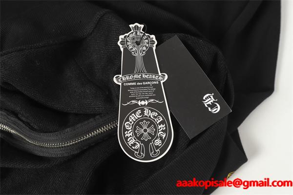 クロムハーツ コピー Chrome Hearts パーカー 数量限定  ブラック ゴールド 重厚スタイル モード系 2025秋冬対応