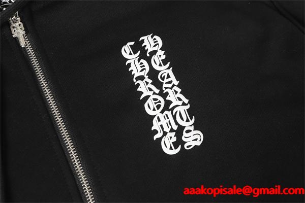 注目の新作 ホワイト シンプルジップ 上品モード 2025秋冬コーデ クロムハーツ コピー Chrome Hearts パーカー