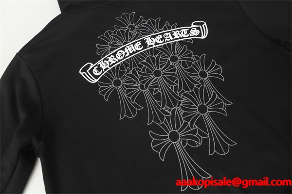 注目の新作 ホワイト シンプルジップ 上品モード 2025秋冬コーデ クロムハーツ コピー Chrome Hearts パーカー