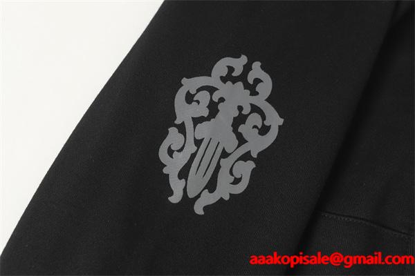 注目の新作 ホワイト シンプルジップ 上品モード 2025秋冬コーデ クロムハーツ コピー Chrome Hearts パーカー