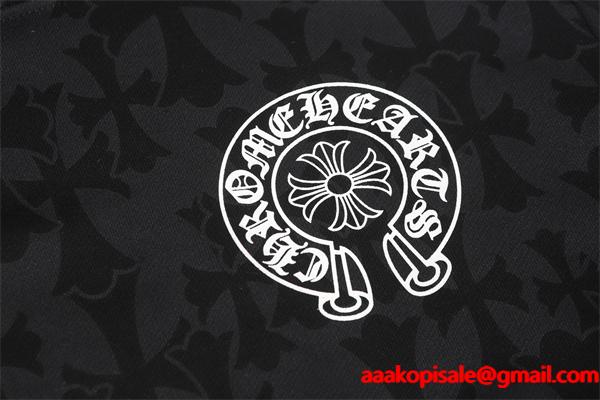 クロムハーツ コピー Chrome Hearts パーカー プレミアム品質 ブラック フラワーモチーフ袖 上質素材 2025秋冬準備