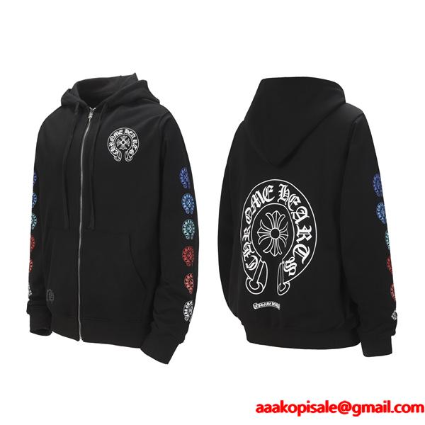 クロムハーツ コピー Chrome Hearts パーカー 売れ筋必至 お洒落ホワイト スリーブデザイン 新着注目