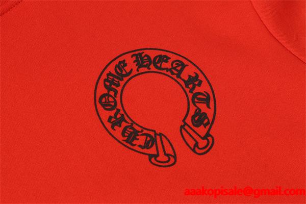 クロムハーツ コピー Chrome Hearts プルオーバーパーカー 話題沸騰 レッド × ブラック おすすめ 冬仕様