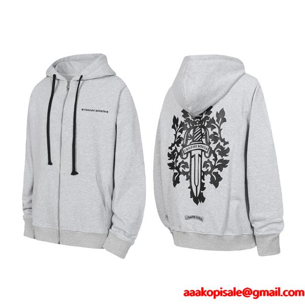 クロムハーツ 上質素材 コピー Chrome Hearts パーカー 売れ筋 洗練 背面インパクト 2025秋冬必須アイテム