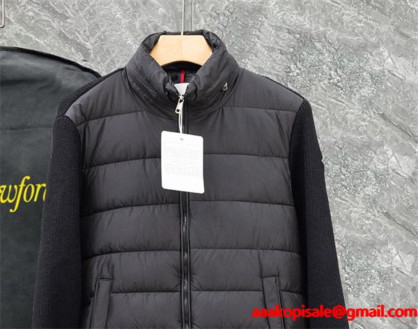 グレー × ニット切替 スタイリッシュ軽量モデル 秋冬万能 MONCLER モンクレール スーパーコピー ダウンジャケット