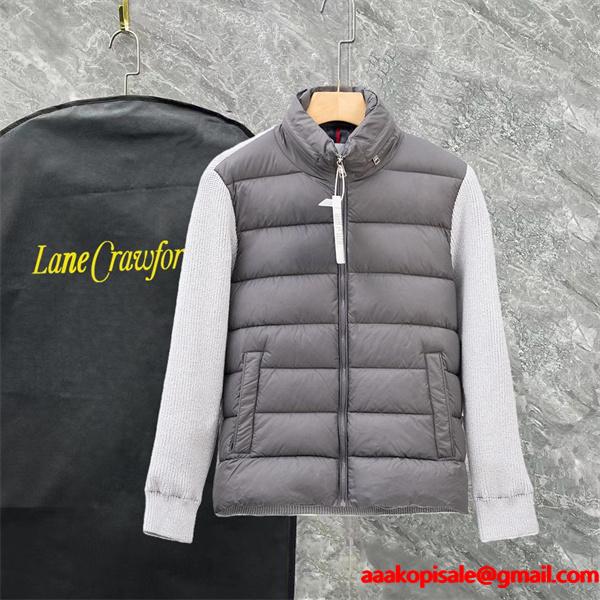 グレー × ニット切替 スタイリッシュ軽量モデル 秋冬万能 MONCLER モンクレール スーパーコピー ダウンジャケット