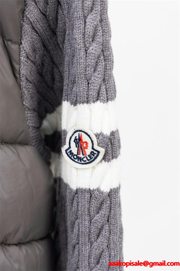 ブラック × ホワイトライン スポーティ高級感 レアデザイン MONCLER 激安 モンクレール コピー ダウンジャケット