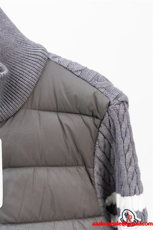ブラック × ホワイトライン スポーティ高級感 レアデザイン MONCLER 激安 モンクレール コピー ダウンジャケット