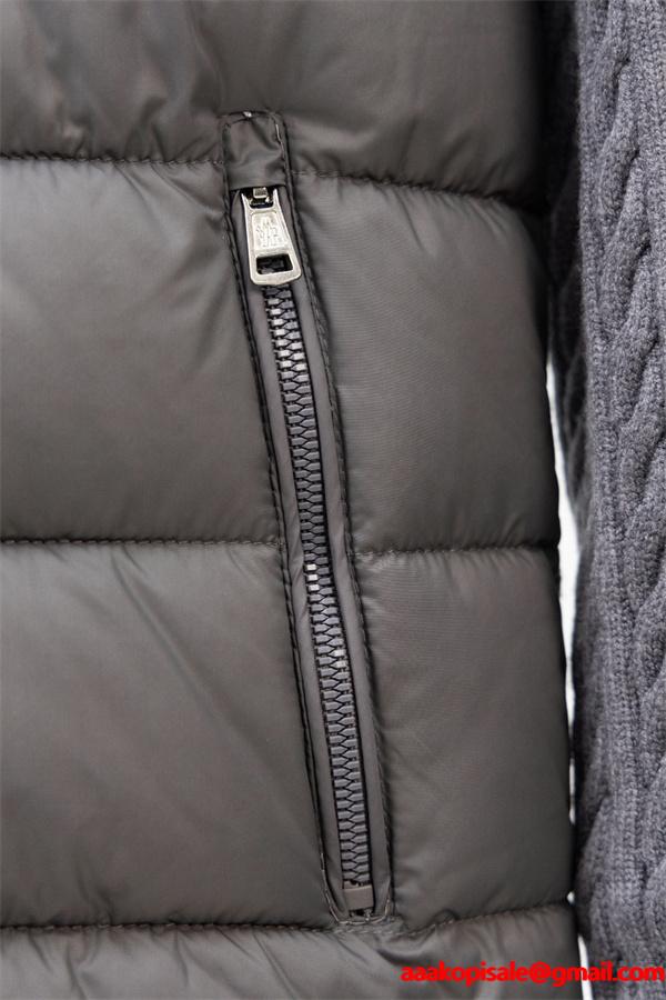 ブラック × ホワイトライン スポーティ高級感 レアデザイン MONCLER 激安 モンクレール コピー ダウンジャケット