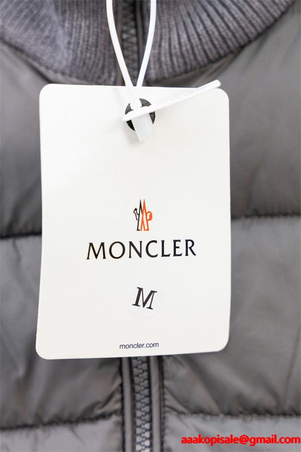 ブラック × ホワイトライン スポーティ高級感 レアデザイン MONCLER 激安 モンクレール コピー ダウンジャケット