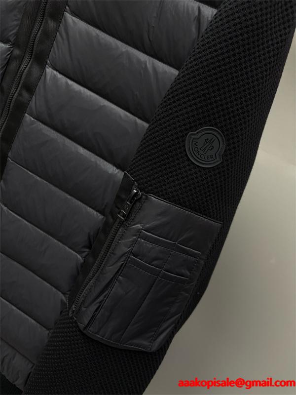 オールブラック 立体スリーブ 切替モード系 冬の注目新作 MONCLER モンクレール スーパーコピー ダウンパーカー